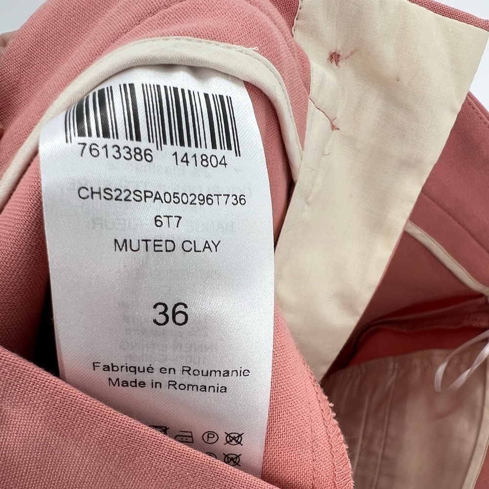 See By Chloe Cropped Bootcut Kick Flare Pintuck Suit Trousers In Muted Clay - Picture 8 of 9